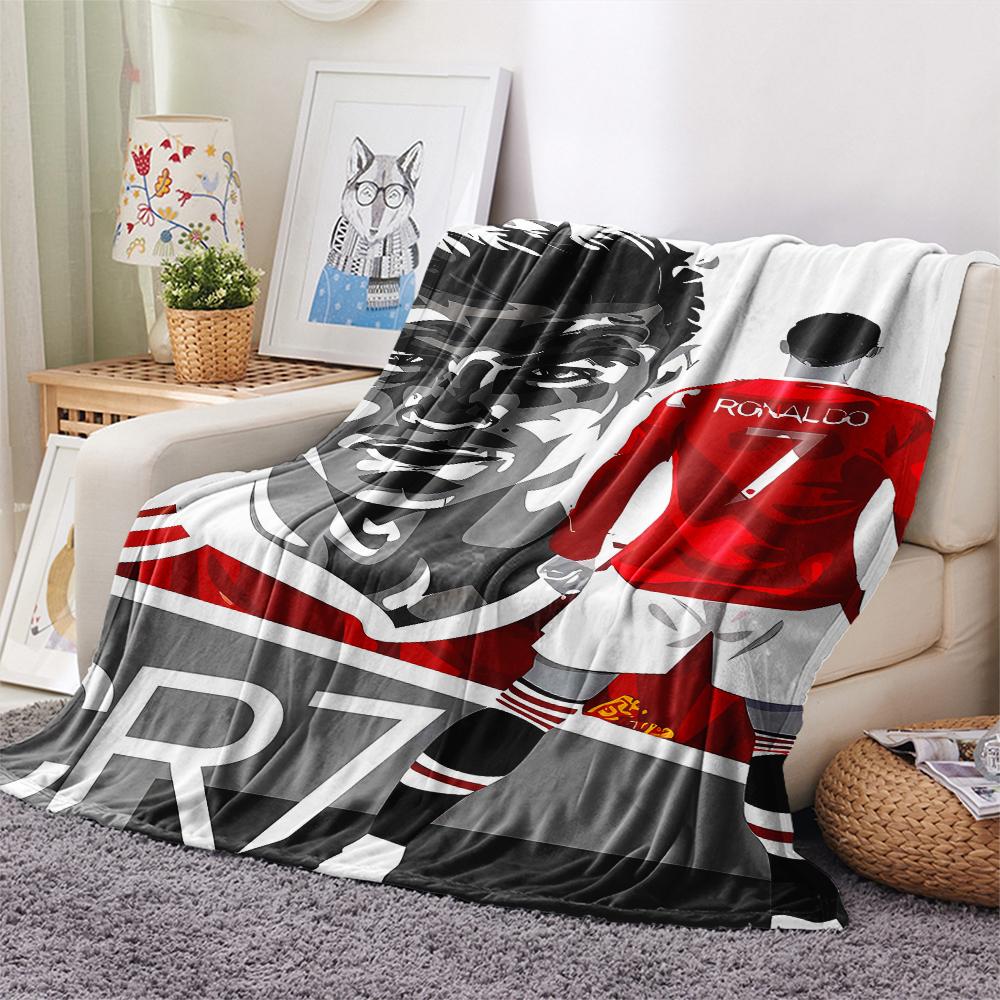 1PC CR7 Print Flannel Blanket, High Quality All Seasons, Home Decor, Warmth and Comfort, Perfect for Christmas Gifts