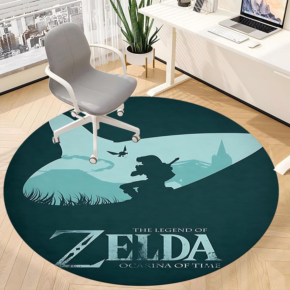 1pc Legend Zelda Office Round Area Rug, Under Office Chairs Bedroom Living Room Home Decor, Room Decoa1016218