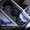 HQQM3 2PCS Car Coasters Water Cup Slots Non-Slip Mat Waterproof Cup Pad For Mercedes Benz AMG A B C E S V Class A180 W212 CLK CLA GLE