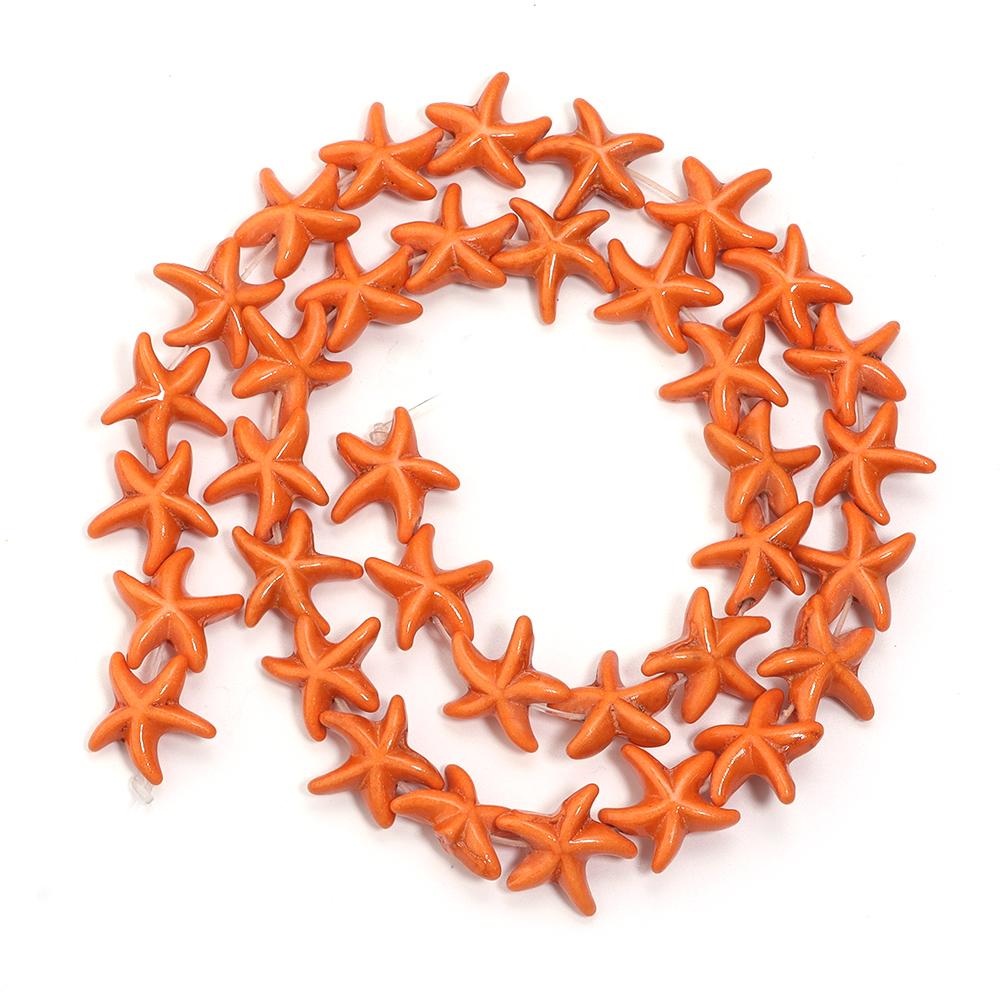 About 36pcs/Strand Starfish Turquoises Beads For Jewelry Making Loose Bead Natural Stone Beads DIY Bracelet Necklace Accessories