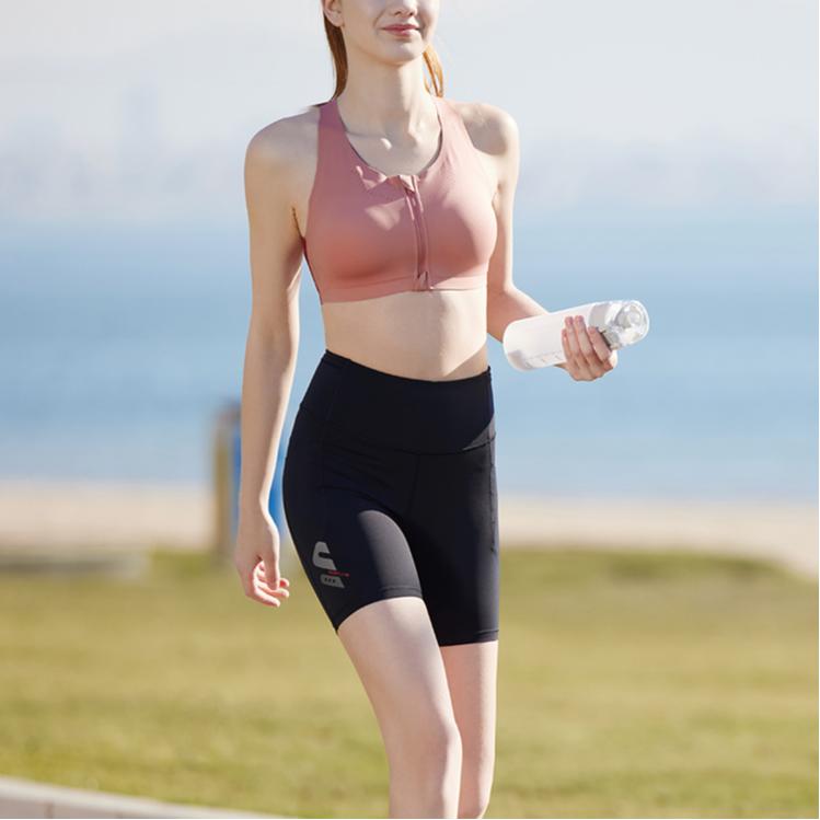 Saucony Solid Color Knitted Breathable Stretch Sports Shorts Women shorts Black SC1239064-1