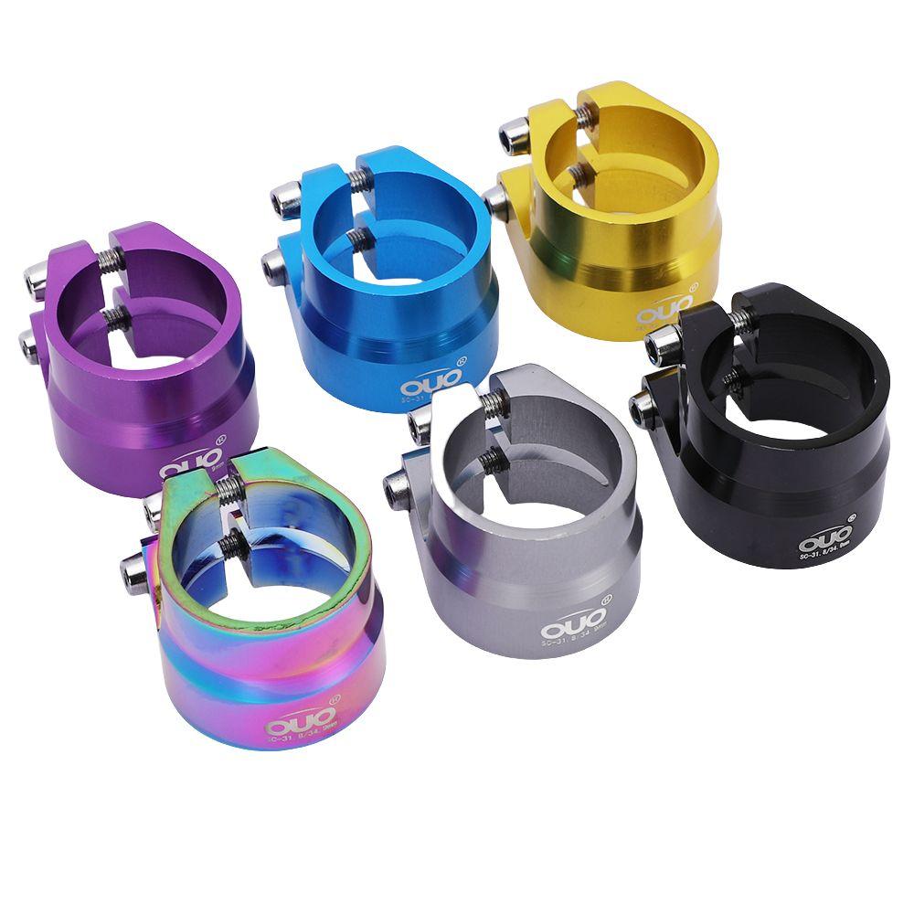 Double Layer Bicycle Seatpost Clamp Aluminum Zinc Zinc Alloy Bike Seat Tube Clip Seat Tube Clamp Bike Parts