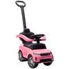 Land Rover Discovery Lizenzierter Baby-Schiebewagen, 2-in-1 Rutschauto mit Schiebegriff und Sicherheitsbügel, Pink
