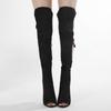 Fashion Eilyken Designer Hollow Thin High Heels Women Knee-High Boots Street Style Zipper Shoes Sexy Party Prom Zapatos De Muje