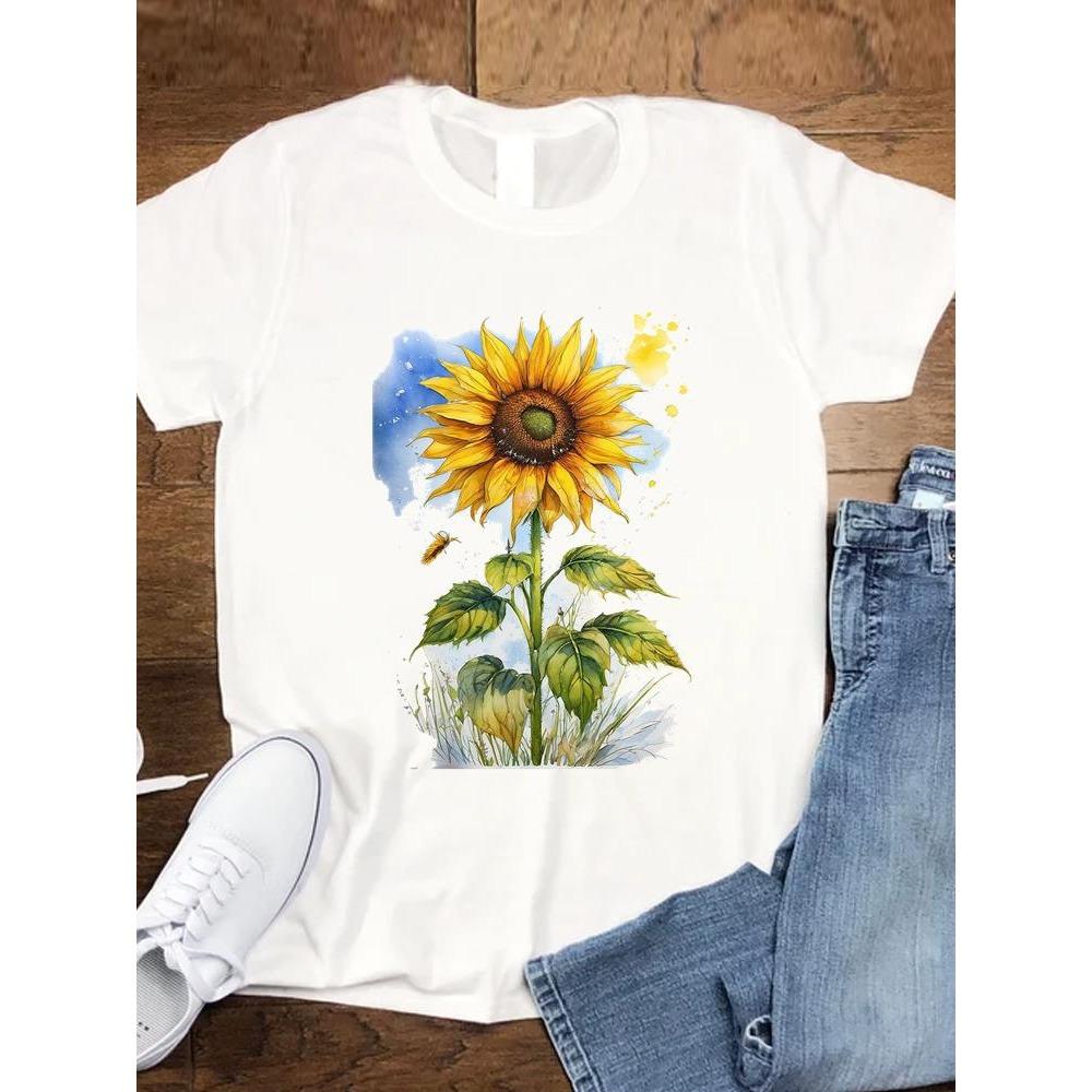 

Леопардовый Любовь Тренд 90-х Женская модная одежда Футболка Топ Повседневные футболки с коротким рукавом Графические футболки Женская мультяшная женская одежда 6XL