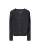 Lafelsortof Sheer Ribbed Round Knit Cardigan
