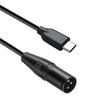 Ipovoq Type C To XLR Converter, USB C To XLR Male Cable, DAC-equipped, Unidirectional Transfer, XLR Cable, USB Type C To Canon Cord, OFC Cable, 1m, St