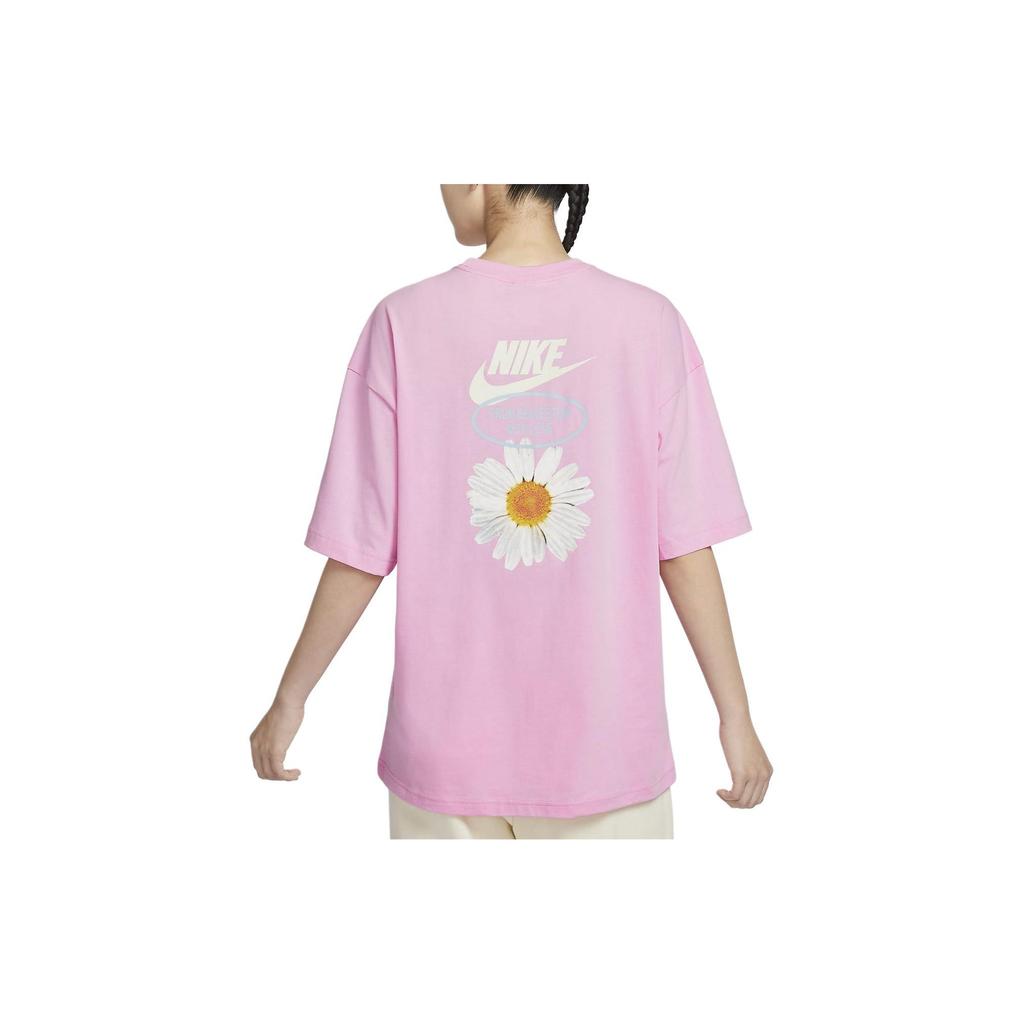 Nike Sportswear Daisy Collection Floral Print Loose Casual Lightweight Comfortable Crew Neck Short Sleeve Drop Shoulder T-Shirt HJ9427662