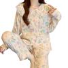 French Exquisite Cloud Cotton Pajamas Female Cute Cat Doll Collar Spring Long Sleeve Loose Loungewear