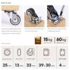 TPR Caster Wheels (Rotate Type, 2 Pcs)