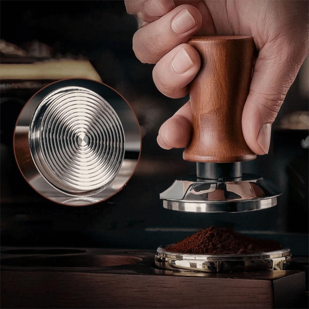51/53/58MM Coffee Tamper Flat/threaded Bottom Coffee Powder Press Durable Coffee Leveler Cafe