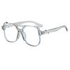 New double beam anti-blue glasses Hong Kong style frames trendy large frame glasses frames fashionable flat glasses