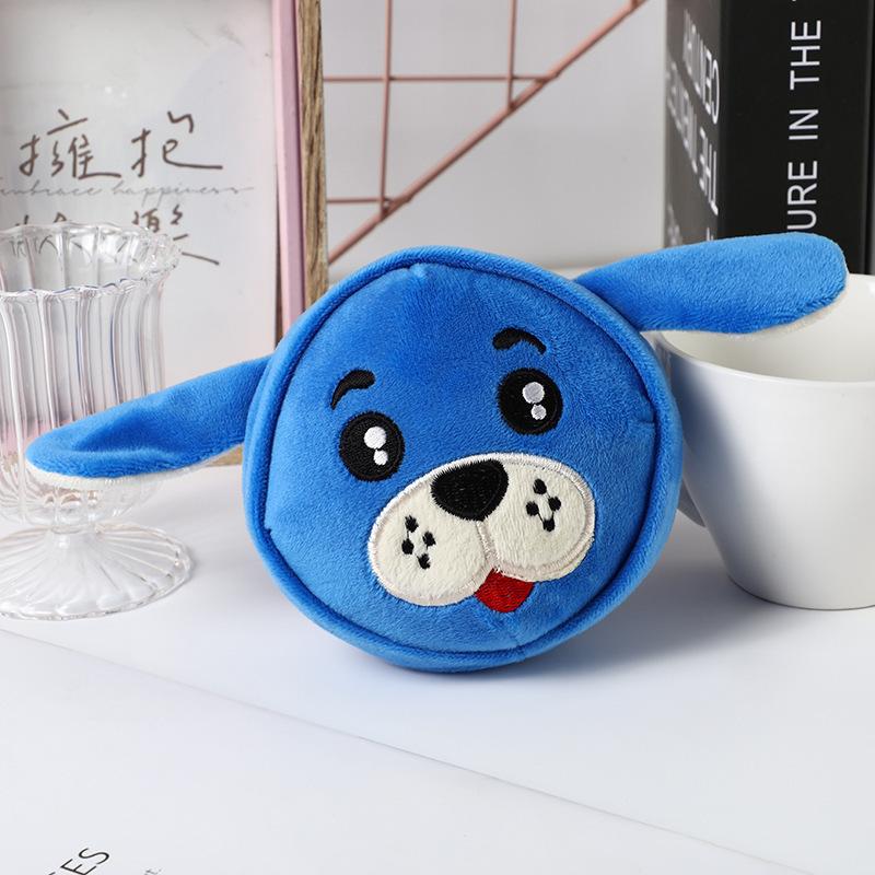 Multi-Animal Plush Squeaky Eco-friendly Polyester Stocked Dog Chew Toy синий