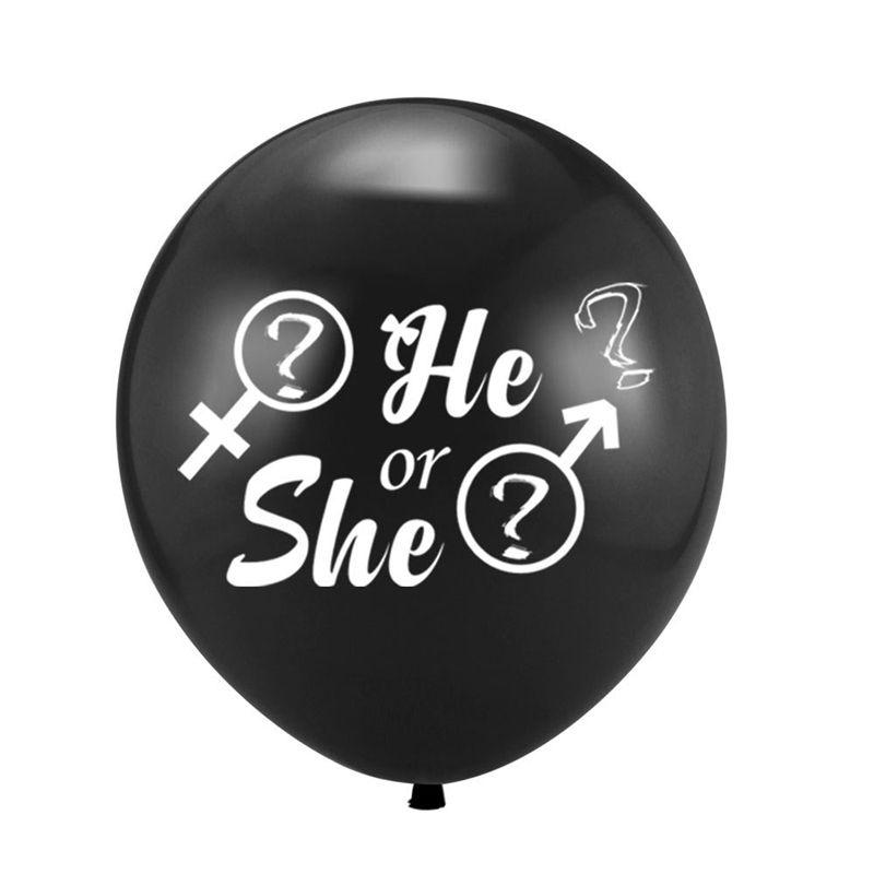 

Vibrant Baby Gender Reveal Party Decoration Latex Sequin Balloons Set For Celebrations He Or She-Black-1Pcs
