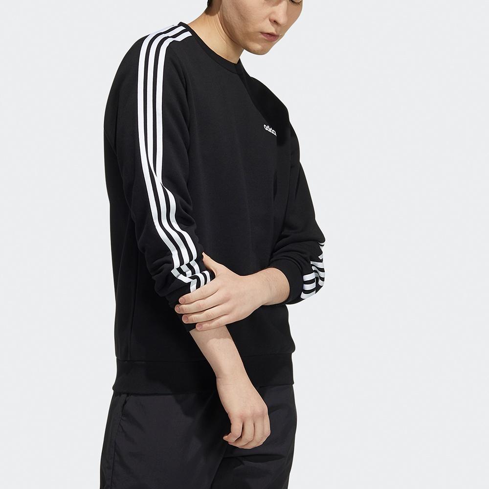 Men's adidas neo Ce 3S Swt Sports Round Neck Pullover Black H14208