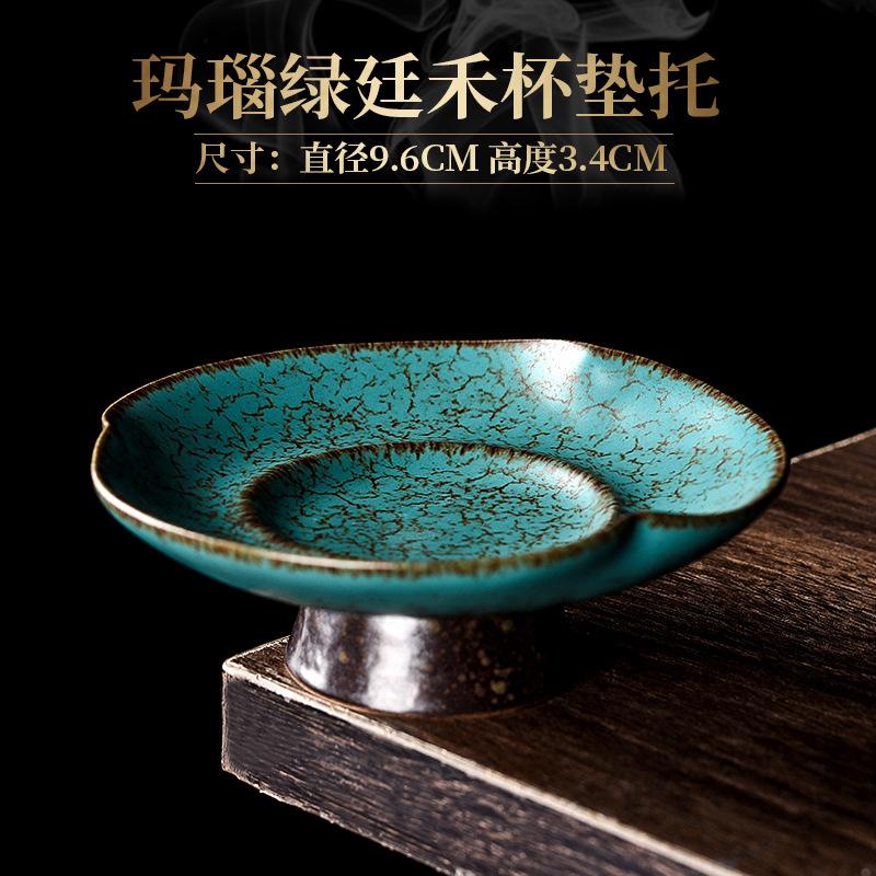 Tekopp i japansk stil Keramisk turkos glasyr Tekoppar Kung Fu-koppar Traditionella kinesiska Värmebeständiga Retrokoppar och muggar