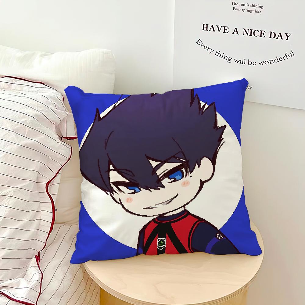 Cushion Art Anime Cover BLUE Comfortable Soft Pillow Case for Sofa l-LOCK Living Room Cool Home Office Decor Protective Covers
