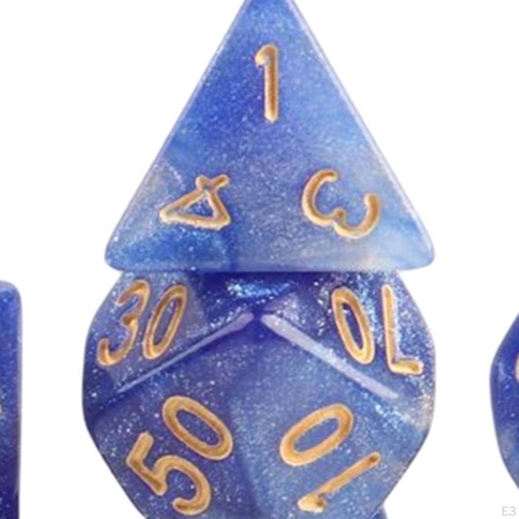 7 Pieces Acrylic Polyhedral Family Table Game for Gathering Board Cafe