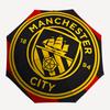 Manchester City, Parasol Automatyczny z Godłem, 8-żebrowa Konstrukcja, Przenośny Parasol, Odpowiedni dla Mężczyzn i Kobiet na Wszystkie Pory Roku, Idealny