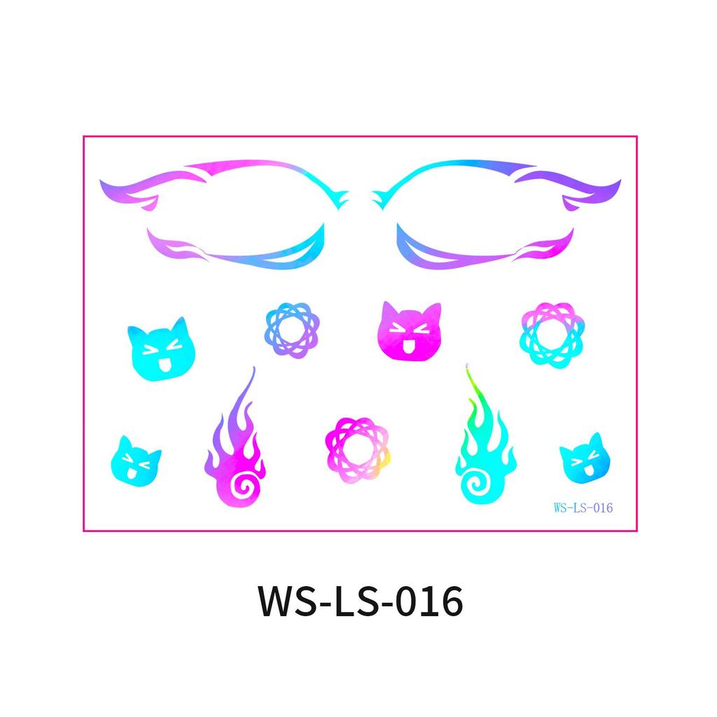 European & American Cross-border Music Festival Laser Eyeliner Stickers - Waterproof & Long-lasting Disposable Tattoos