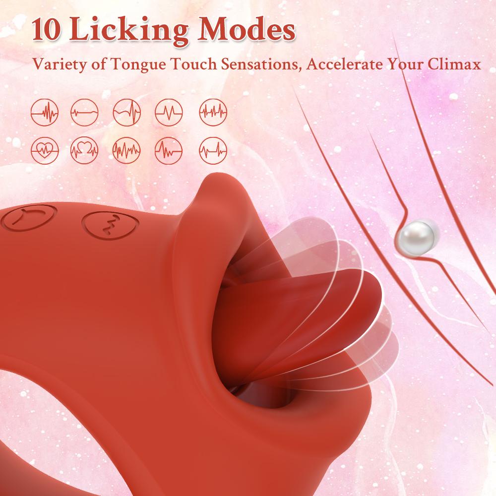 Female Tongue Sex Toys Masturbator Goods Clitoris Stimulator Nipple Licking Massager Tongue Vibrator Erotic Machine Sex Toy for Woman