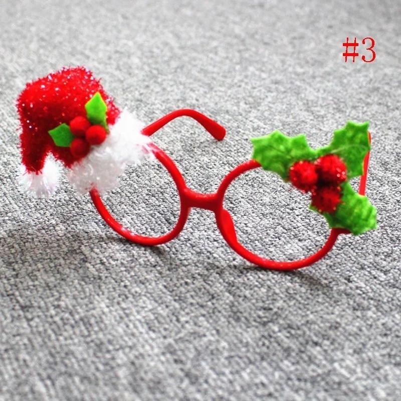 Creative Christmas Ornaments Items Party Glasses Frame Decoration DIY New Year Xmas Party Supplies Pendant Funny Gift