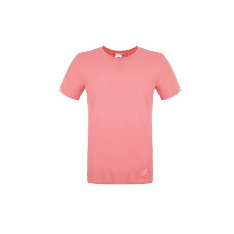 Adidas Logo Running Quick-Dry Loose Breathable Moisture-Wicking Crew Neck Short Sleeve T-Shirt Men Tops Prism-Pink DX2145