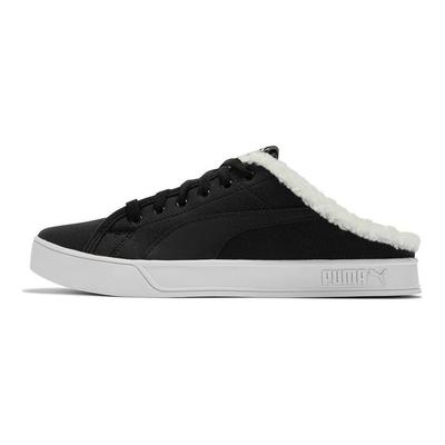 Zapatillas bajas cómodas de forro polar Sherpa Bari Mule Zapatillas unisex Negro 375953-03