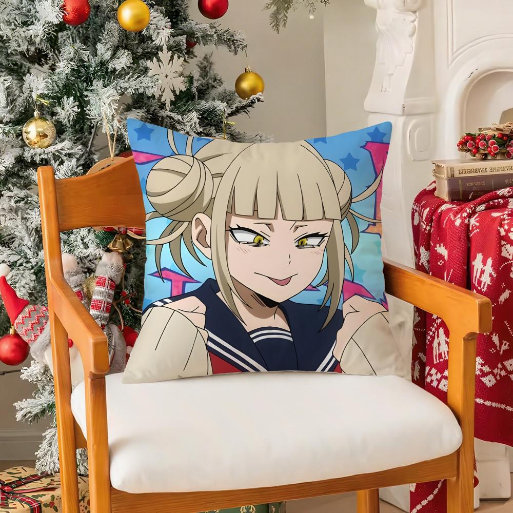 My Hero Academia Himiko Toga Pillow Case Silky Elegant Comfort Sofa Bed Invisible Zipper
