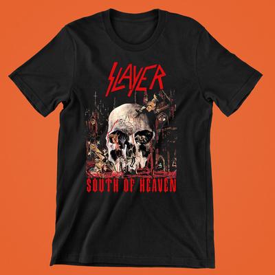 Slayer South of Heaven Short Sleeve Cotton T-Shirt Black Men S-5XL NG2860 Unisex T-Shirt