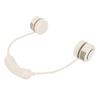 Neck Hanging Fan 3 Gears Adjustable Ergonomic Design Quiet Foldable Wearable Neck Fan for Beach Cycling Beige