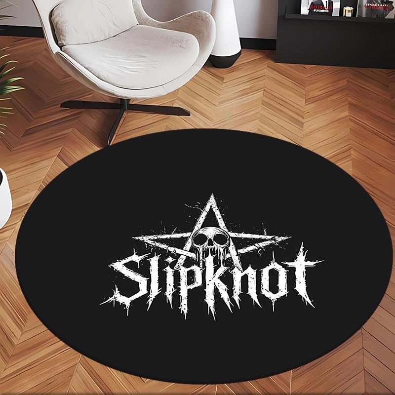 Slipknot (1) Apvalus biuro kilimas Dekoratyvinis grindų kilimas biurui, miegamajam, svetainei ir namų erdvei
