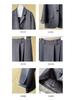 Luxi Women's High-End Korean Casual Suit: Cuff-Stitched Blazer + Pleated Skirt Set 8719