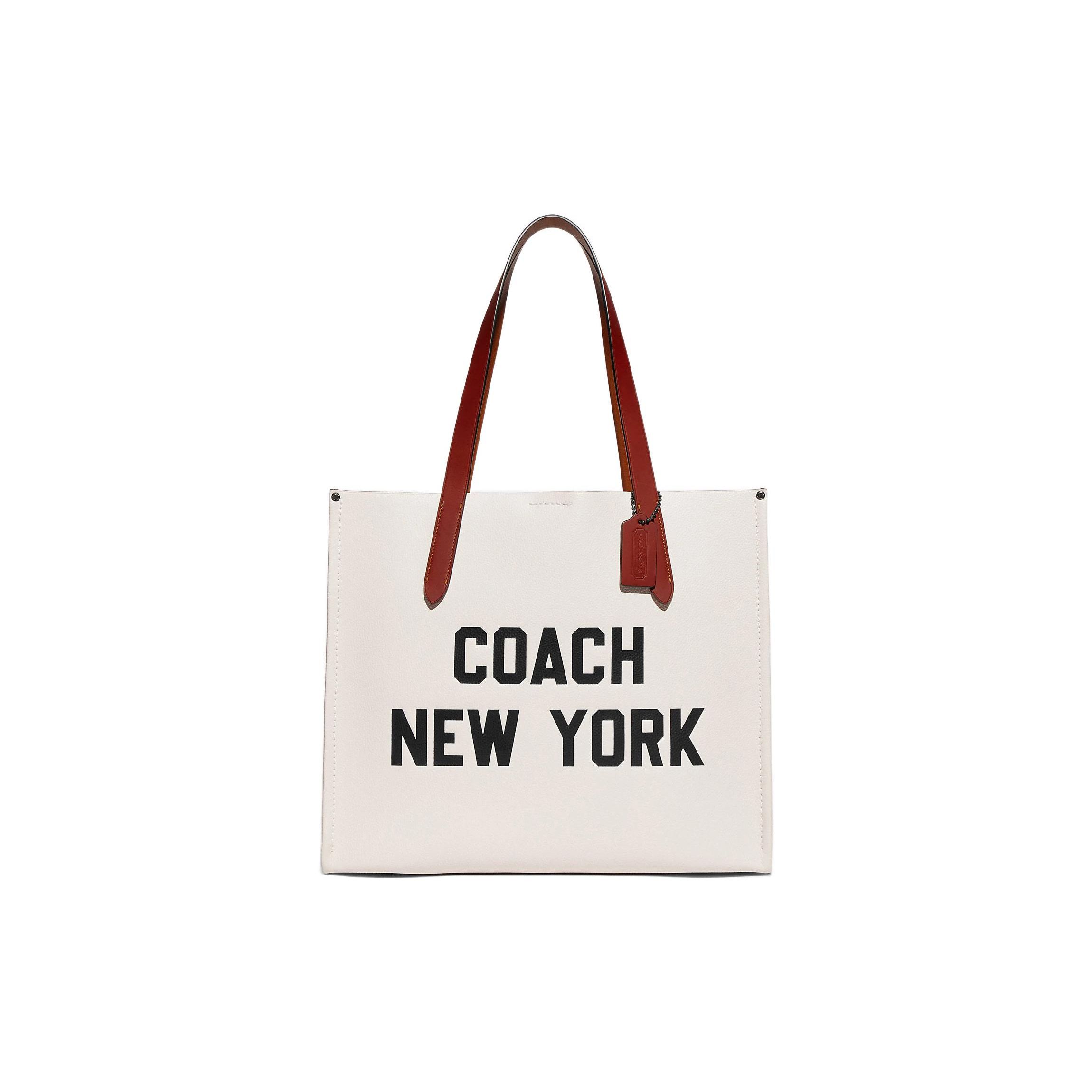 

Coach 41 Magnetic Snap Closure Pebbled Leather And Waxed Canvas Shoulder Tote Bag Large Men tote bag White CH765-CAH Basic Set (Bag+Dust Bag)