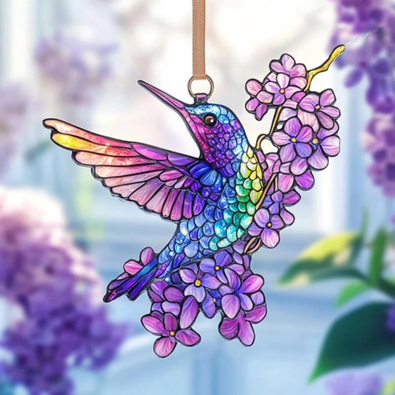Pretty Bird Acrylic Living Room Courtyard Pendant Holiday Scene Decorative Pendant Gift
