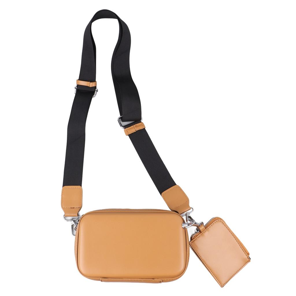 Einseitige Umhängetasche mit kleiner Geldbörse PU-Leder Messenger Bag Damen Brusttasche für den täglichen Gebrauch Khaki Rechteckig