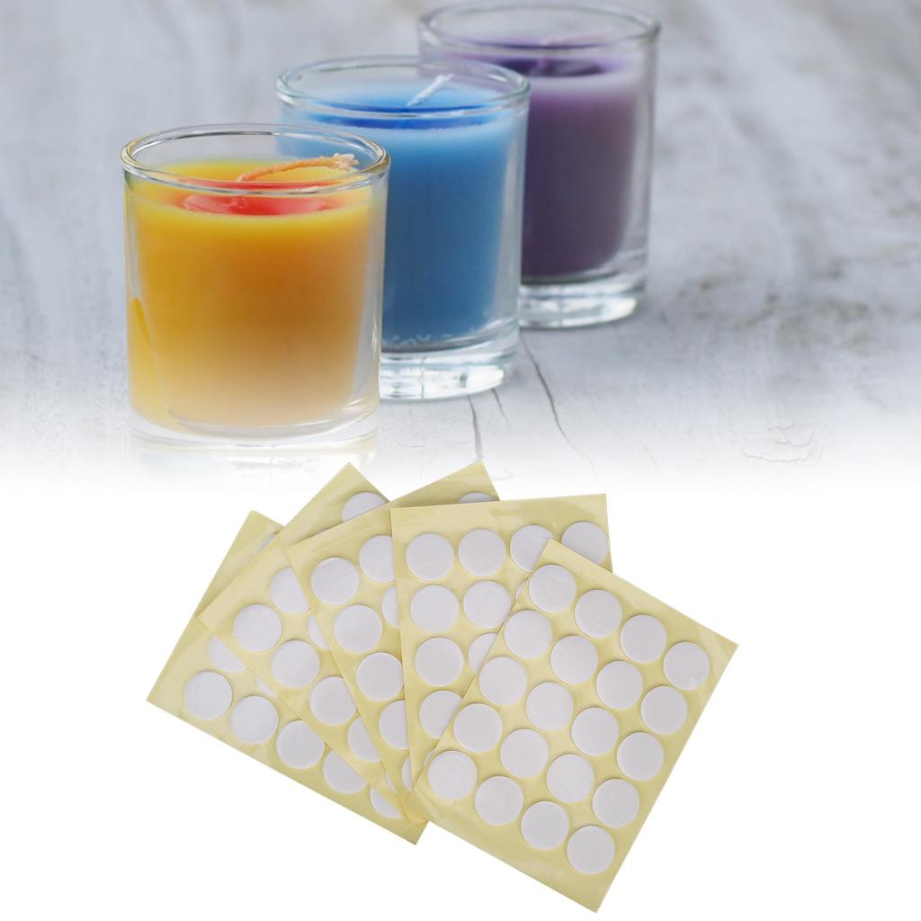 200Pcs Candle Wick Stickers Heat Resistant Double Sided Tape Sticker for Candle Making