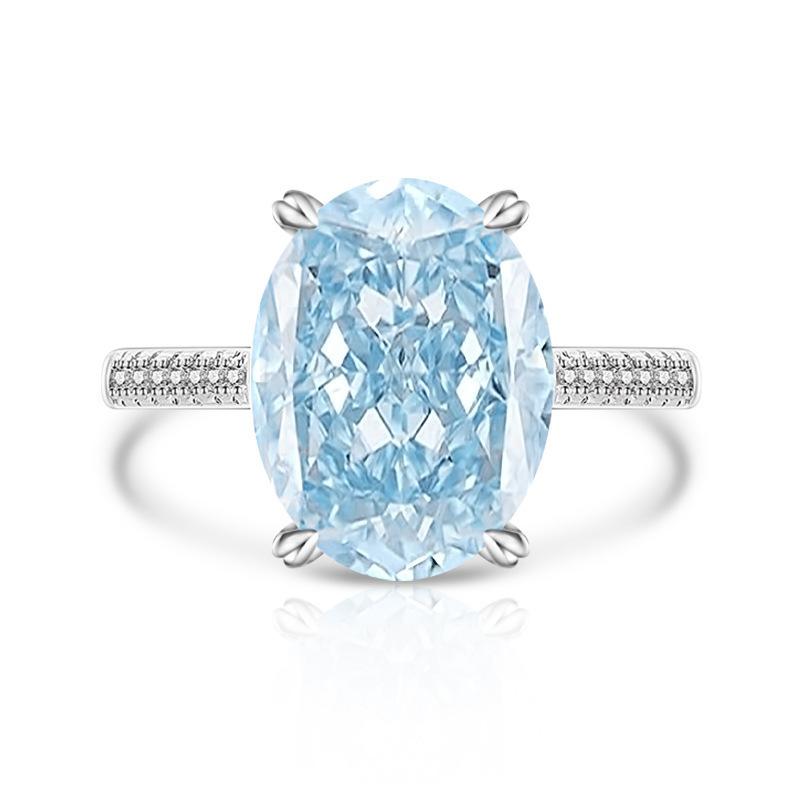 2026 Flash Pigeon Egg Papalacha Ring Luxury High Carbon Diamond Ice Flower Cut Ring Female