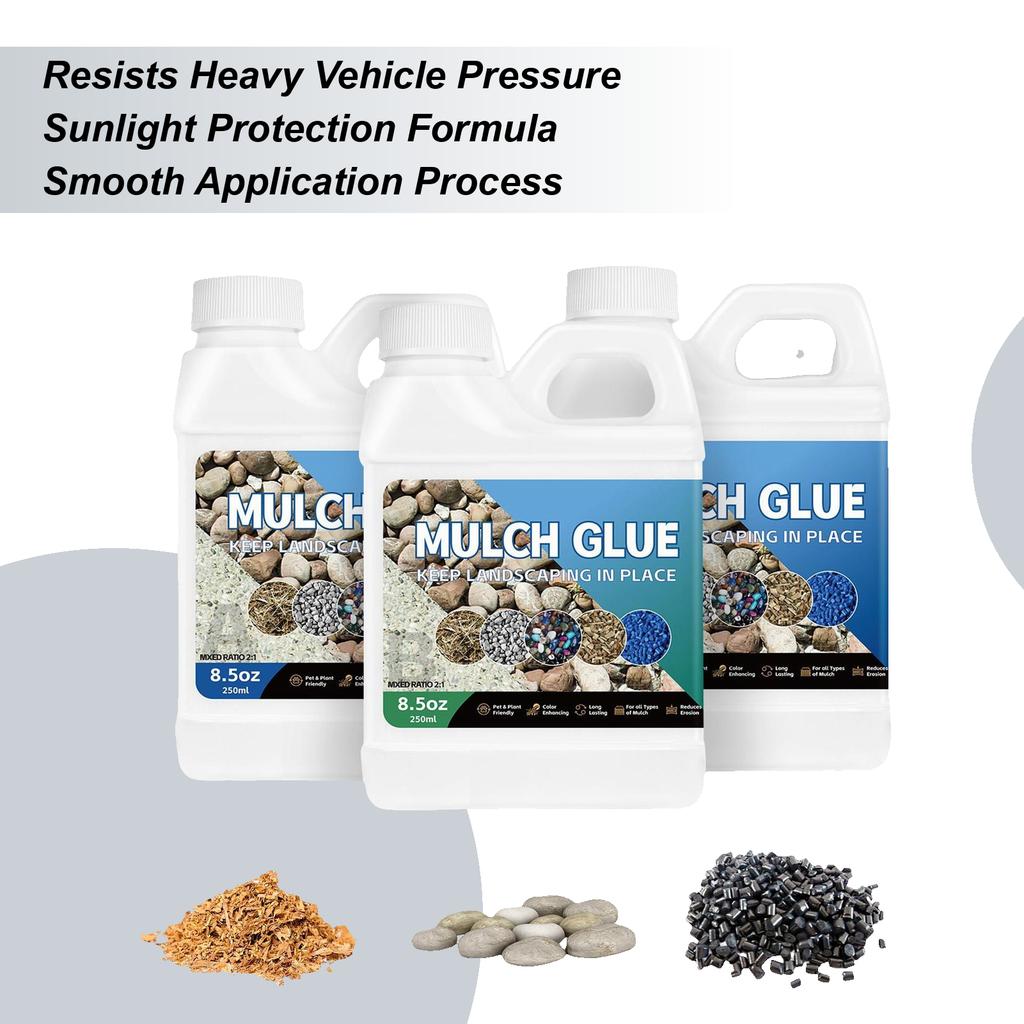 Cola para Rocha Paisagística 8,5oz Cola para Pedra de Paisagismo Anti-Amarelamento Cobertura de Solo Pegajosa Aglutinante para Cascalho Para Quintais Jardim Pátios