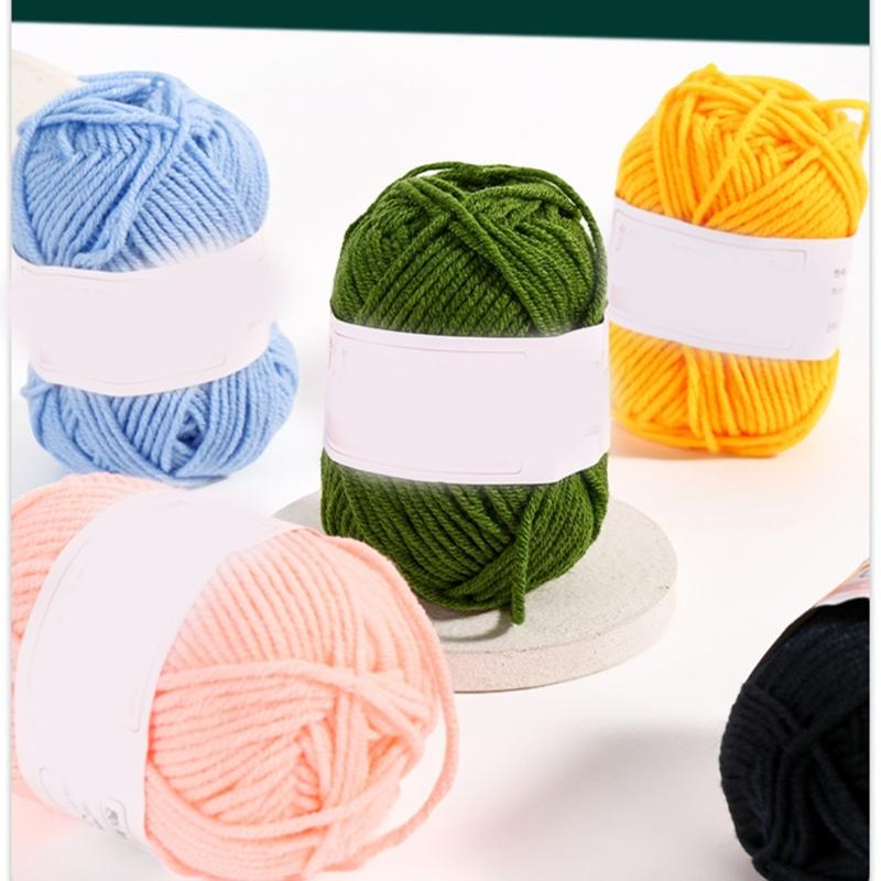 Multicolor Acrylic Crochet Thread 4 Strands Craft Yarn For Handmade Clothing And Home Decoration