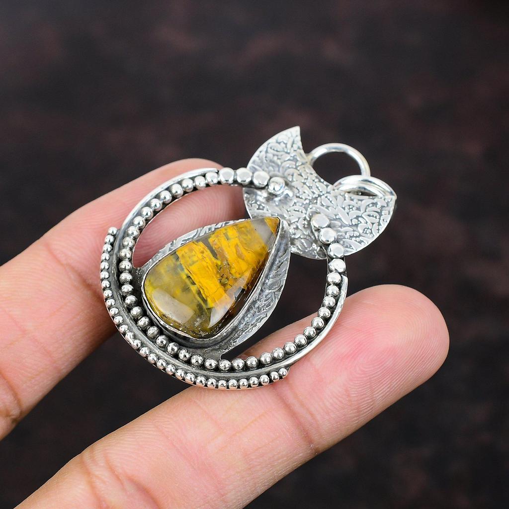 Nellite Hänge Handgjort Underbart Smycke 925 Sterling Silver Hänge En Klass Kvalitet Ädelstenssmycke Gåva Till Mor Helande Sten Hänge