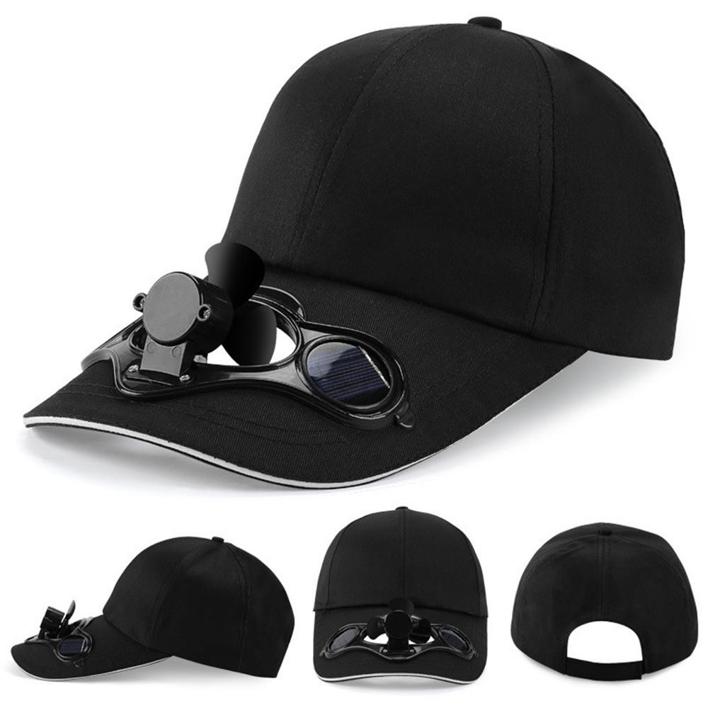 Summer Camping Hiking Cooling Novelty Solar Travel Hat Sport Cap Sun Visor Fan Baseball Hat