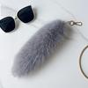 25cm Faux Fox Fur Tail Pendant Keychain for Bags & Accessories