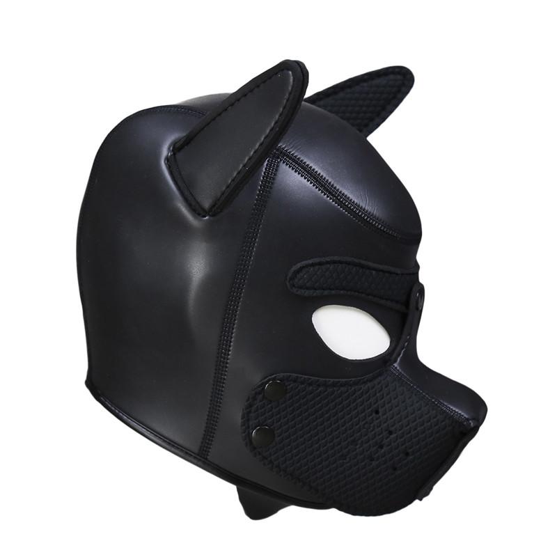 Fetish Gay Puppy Play Rubber Hood Adult Games Dog Slave Full Head BDSM Bondage Mask Hood Erotic Cosplay Sex Toys for Men