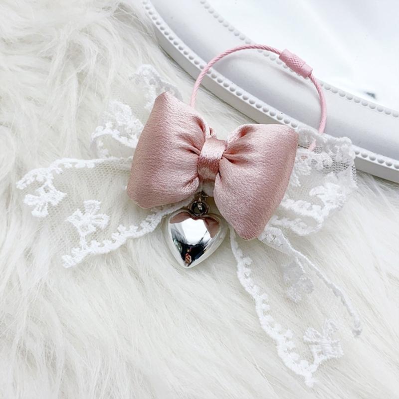 La modă, elegant, dantelă, cu papillon, breloc cu inimă de dragoste, breloc, articole de artizanat, accesorii de modă pentru femei, uz zilnic