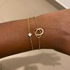 Single Zircon Circle Bead Bracelets For Women Stainless Steel Bracelet Summer Jewelry Couple Friends Accessories Gift