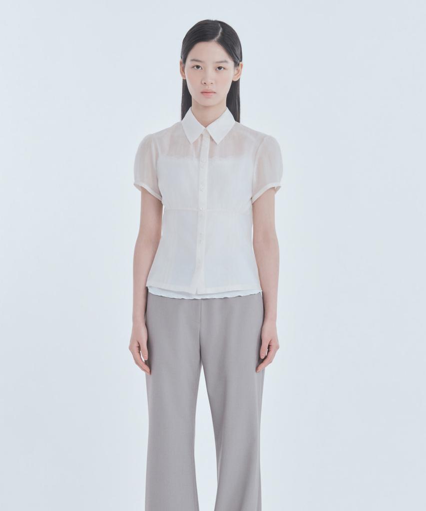 Mausolleum Emma Straight Fit Slacks - Ash Beige