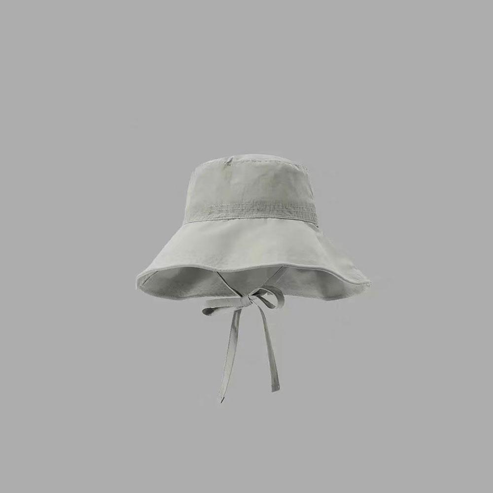 Simple Solid Color Sunscreen Bucket Hat Summer Breathable Adjustable Fisherman Hat For Women Outdoor Travel Wide Brim Sun Hat