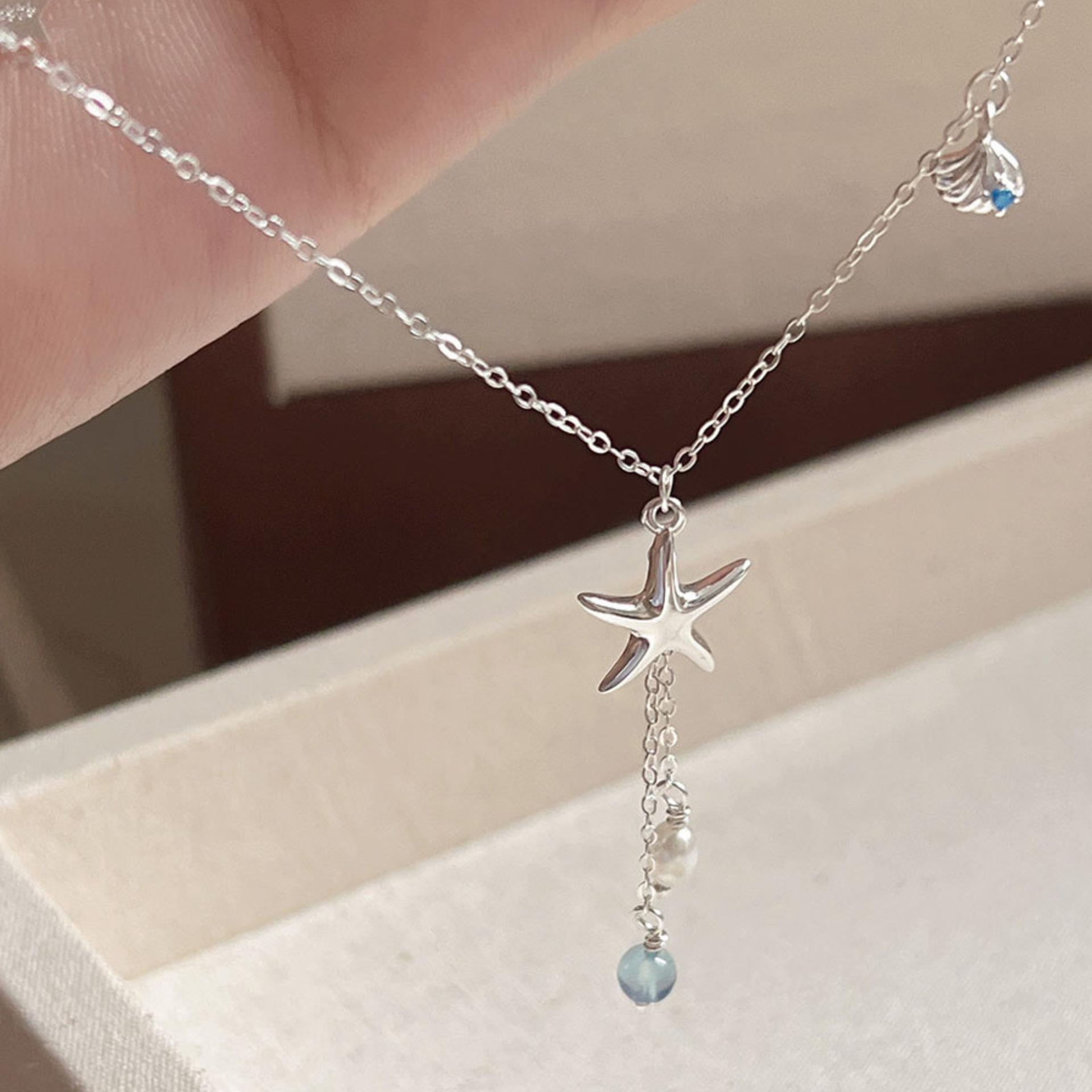 Starfish Shell Tassel Necklace: Fashionable Versatile Choker with Personality and Trendy Style xl2235