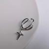 Silver Cross Star Ear Clip No Ear Piercing Ear Bone Clip Sweet Cool Spice Girl Wind Earrings